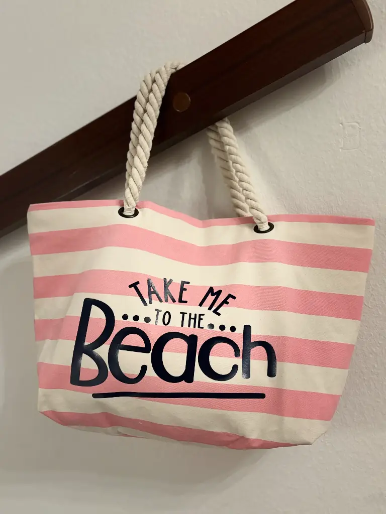 Beach bag - 22l (pink, Take me to the beach)