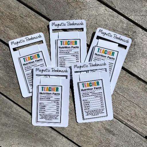 Set of 5 magnetic bookmarks